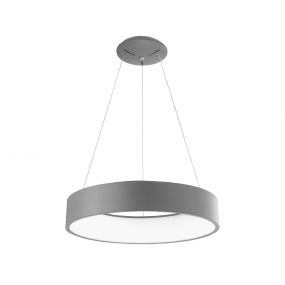 Nova Luce Rando - hanglamp - Ø 60 x 120 cm - 42W LED incl. - witte lichtkleur - grijs