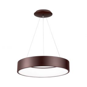 Nova Luce Rando - hanglamp - Ø 60 x 120 cm - 42W LED incl. - koffie bruin