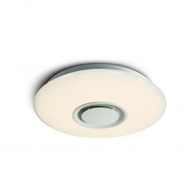 ONE Light Indoor LED - plafondverlichting met bluetooth-luidspreker - Ø 40 x 5,5 cm - 24W LED incl. - wit