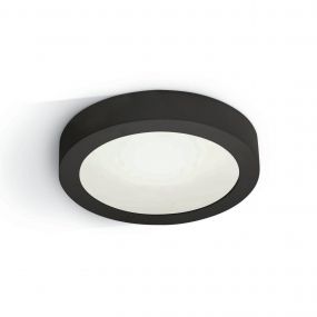 ONE Light LED Plafo Round - plafondverlichting - Ø 24 x 3,9 cm - 16W LED incl. - zwart - witte lichtkleur