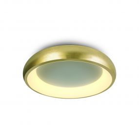 ONE Light LED Decorative - plafondverlichting - Ø 40 x 8,5 cm - 30W LED incl. - geborsteld goud