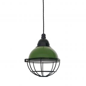 Faro Claire - hanglamp - Ø 16,5 x 14 cm - glanzend groen
