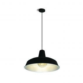 ONE Light Retro - hanglamp - Ø 40 x 184 cm - zwart en grijs