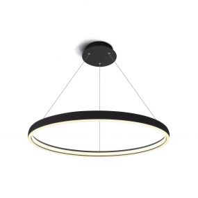 ONE Light LED Pendant Rings - hanglamp - Ø 70 x 150 cm - 19W LED incl. - zwart