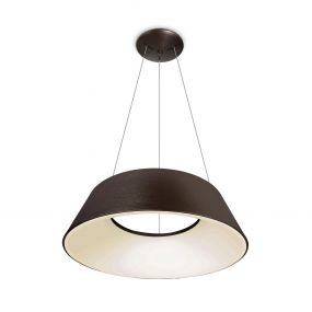 ONE Light Mushroom - hanglamp - Ø 60 x 218,5 cm - 60W LED incl. - geborsteld bruin