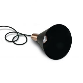 ONE Light E27 Pendant Cones - hanglamp - Ø 15,3 x 222,8 cm - koper en zwart