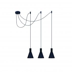 ONE Light E27 Round - hanglamp - Ø 15,3 x 22,8 cm - zwart
