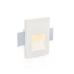 Faro Plas - inbouwspot - 145 x 100 mm, 155 x 110 mm inbouwmaat - 1W LED incl. - mat wit