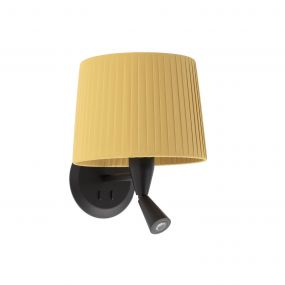 Faro Samba - wandverlichting met schakelaar - 21,5 x 19 x 17,3 cm - 3W LED incl. - geel en zwart