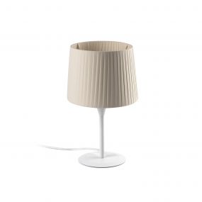 Faro Samba - tafellamp - Ø 21,5 x 44,5 cm - beige en wit