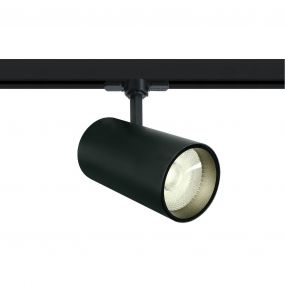 ONE Light COB Cylinder - rail spot met COB LED - 3-fase railsysteem - Ø 9 x 20 cm - 30W LED incl. - zwart - warm witte lichtkleur