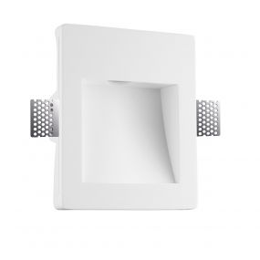 Nova Luce Cirocco - inbouw wandverlichting - 17 x 14 cm - 1W LED incl. - wit gips