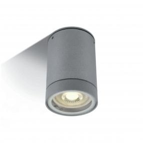 ONE Light GU10 Outdoor Cylinders - buiten plafondverlichting - Ø 6,5 x 9,5 cm - IP54 - grijs