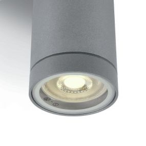 ONE Light GU10 Outdoor Cylinders - buiten plafondverlichting - Ø 6,5 x 9,5 cm - IP54 - grijs