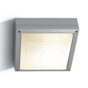 ONE Light Square E27 Outdoor - buiten plafond/wandverlichting - 27 x 27 x 8 cm - IP54 - grijs