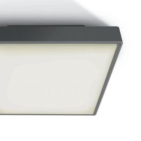 ONE Light E27 Plafo Outdoor Square - buiten plafondverlichting - 22,1 x 22,1 x 9,3 cm - IP65 - antraciet