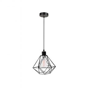Nova Luce Pietra - hanglamp - Ø 20 x 120 cm - zwart