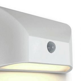 ONE Light Down Illumination - buiten wandverlichting met bewegingsmelder - 22 x 6 x 11,3 cm - 6W LED incl. - IP65 - wit