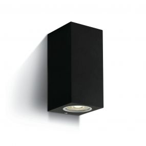 ONE Light GU10 Outdoor Cube Lights - buiten wandverlichting - 7 x 7,7 x 16,5 cm - IP65 - zwart