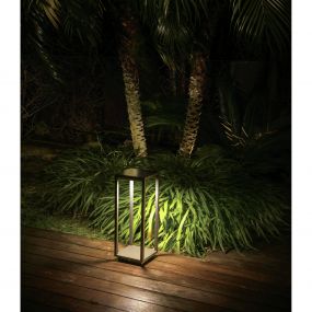 ONE Light Solar Path Light - tuinpaal met sensor op zonne-energie - 14 x 14 x 34 cm - 2,2W LED incl. - IP54 - antraciet