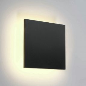 ONE Light Backlight Range - buiten plafond/wandverlichting - 15 x 6 x 15 cm - 7W LED incl. - IP54 - antraciet