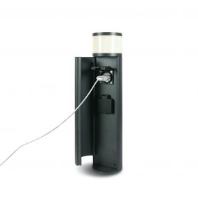 ONE Light Charging Sockets Bollards - tuinpaal met 2 x 1000W Schuko sockets - 10 x 40 cm - 3W LED incl. - IP44 - antraciet