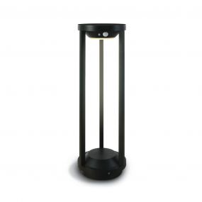 ONE Light Solar Cages - tuinpaal met sensor op zonne-energie - Ø 16 x 50 cm - 2W LED incl. - IP65 - zwart