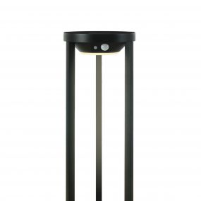 ONE Light Solar Cages - tuinpaal met sensor op zonne-energie - Ø 16 x 50 cm - 2W LED incl. - IP65 - zwart