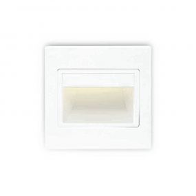 ONE Light Indoor Square Wall Recessed - inbouw wandverlichting - 9,4 x 3,5 x 9,4 cm - 1,5W LED incl. - wit