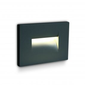 ONE Light Outdoor Dark Light - buiten wandverlichting - 10,7 x 6,5 x 7,5 cm - 3,6W LED incl. - IP65 - antraciet