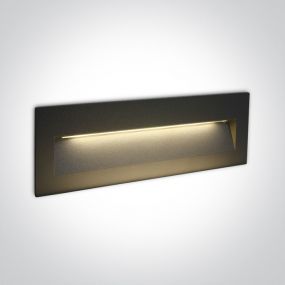 ONE Light Outdoor Dark Light Wall Recessed - inbouw wandverlichting - 22,5 x 7,5 x 5,5 cm - 7W LED incl. - IP65 - antraciet