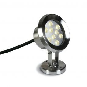 ONE Light LED Underwater Range - onderwater LED-spot - Ø 14,3 x 21 cm - 9 x 1W dimbare LED incl. - IP68 - roestvrij staal