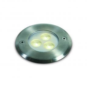 ONE Light LED Underwater Range - onderwater LED-spot - Ø 100 mm, Ø 88 mm inbouwmaat - 3 x 1W dimmable LED incl. - IP68 - stainless steel - witte lichtkleur