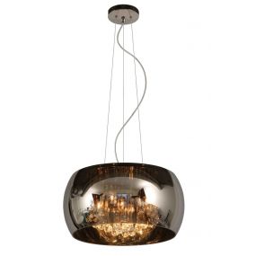 Lucide Pearl - hanglamp - Ø 40 x 145 cm - chroom