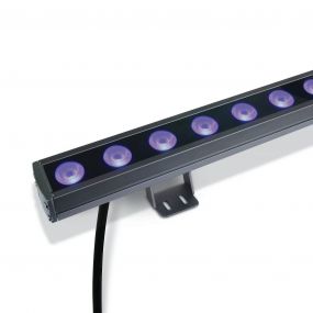 ONE Light LED Wall Washers - verstraler - 100 x 7 x 4,2 cm - 24 x 1,5W dimbare LED incl. - IP66 - grijs - RGB