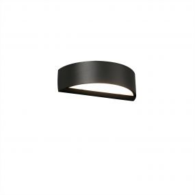 Faro Oval - wandverlichting - 20 x 9,4 x 5,5 cm - 10W LED incl. - IP65 - donkergrijs
