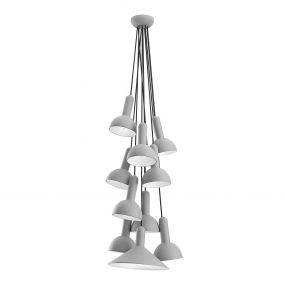 Nova Luce Ferrara - hanglamp - Ø 55 x 180 cm - lichtgrijs (laatste stuks!)