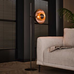 Vico Basket - vloerlamp - 40 x 35 x 140 cm - houtskool