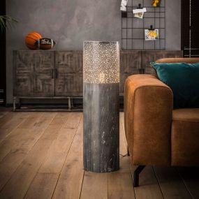 Vico Cylinder Concrete - vloerlamp - Ø 25 x 90 cm - betongrijs