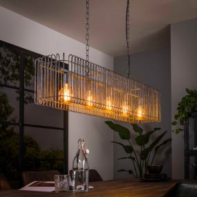 Vico Trax - hanglamp - 120 x 25 x 150 cm - oud zilver