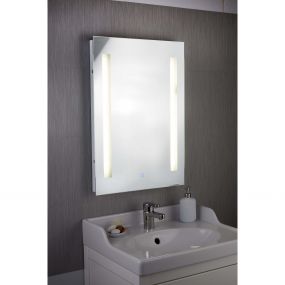 Searchlight Bathroom Mirrors - spiegel met verlichting - 50 x 70 cm - 5W LED incl. - IP44 - zilver