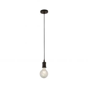 Searchlight Suspension - hanglamp - Ø 9,8 x 150 cm - mat zwart