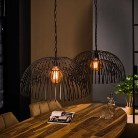 Vico Margered - hanglamp 2L - 143 x 8 x 150 cm - zwart