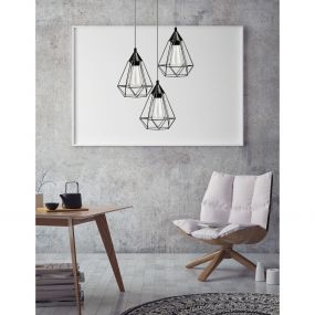 Nova Luce Paolo - hanglamp - Ø 30 x 134 cm - zwart