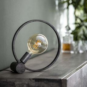 Vico Circular - Tafellamp - 31 x 31 x 10cm - Oud Zilver