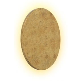 Lucide Glimpse - wandverlichting - Ø 22 x 3,5 cm - 5W LED incl. - mat goud