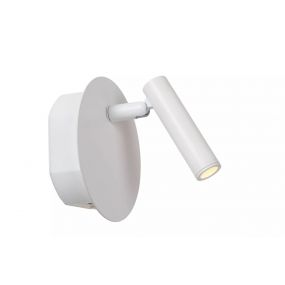 Lucide Jolijn wandlamp - oplaadbaar via USB-kabel - Ø 10,2 x 9 cm - 2W led incl. - wit