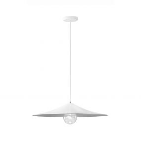 Nova Luce Turin - hanglamp - Ø 60 x 120 cm - wit en grijs