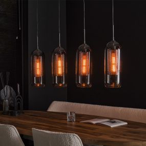 Vico Lantern 4L - hanglamp - 105 x 9 x 150 cm - artic zwart