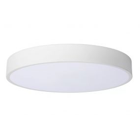 Lucide Unar - plafondverlichting - Ø 39,50 x 5 cm - 24W dimbare LED incl. -  3 stappen dimmer - wit